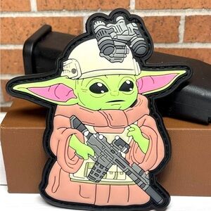 Tactical Morale Patch - PVC Military Yoda Patch - Assault Rifle Grogu Patch